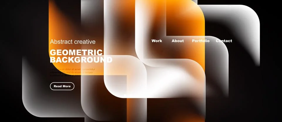 Abstract geometric background design. Orange, white layers create modern we.. Stock Illustration