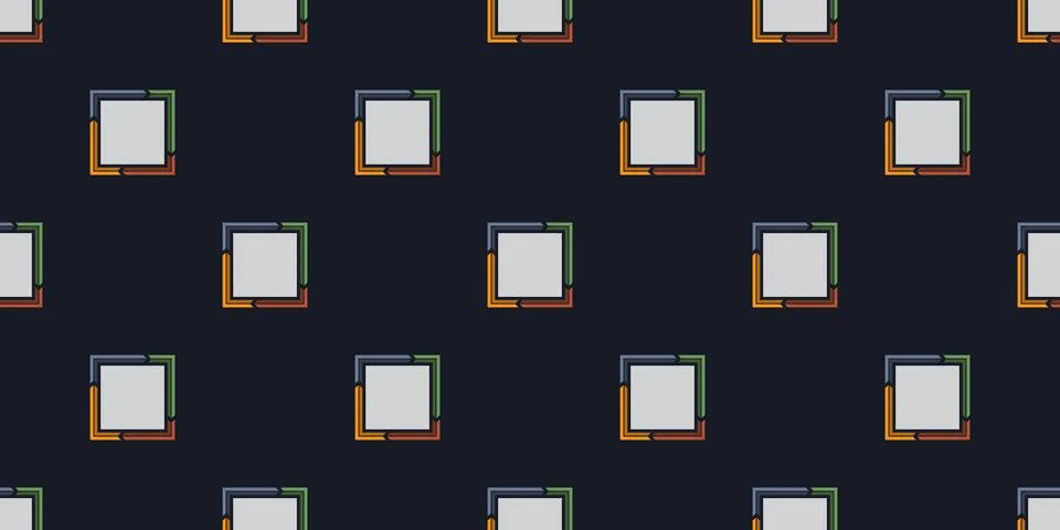 Abstract Geometric Background Design, Rows of Many Colorful Rectangular Fra.. Stock Illustration