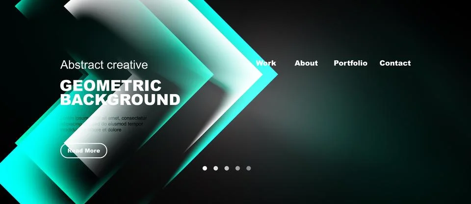 Abstract geometric background design. Teal, black gradients create modern v.. Illustrazione stock