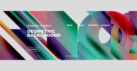 Abstract geometric background design. Vibrant colors, diagonal lines, text イラスト素材