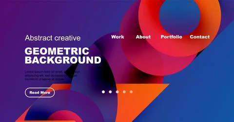 Abstract geometric background design. Vibrant colors, text elements present. 스톡 일러스트