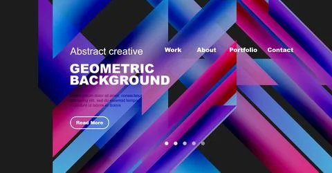 Abstract geometric background design. Vibrant colors, diagonal lines, website イラスト素材