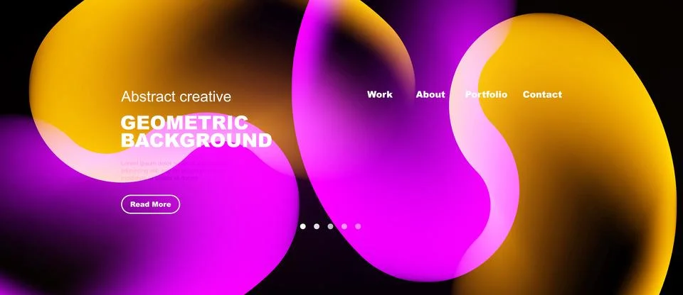 Abstract geometric background design. Vibrant colors blend, creating modern Stock Illustration