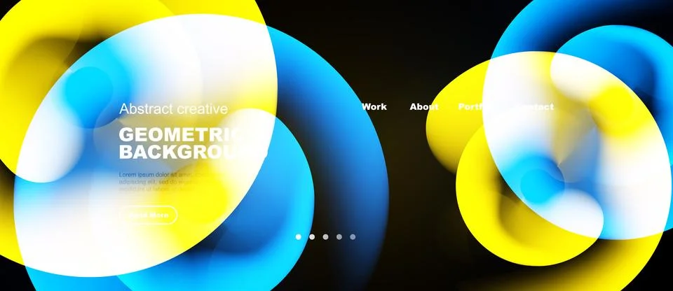 Abstract geometric background design. Vibrant blue, yellow hues create modern 스톡 일러스트