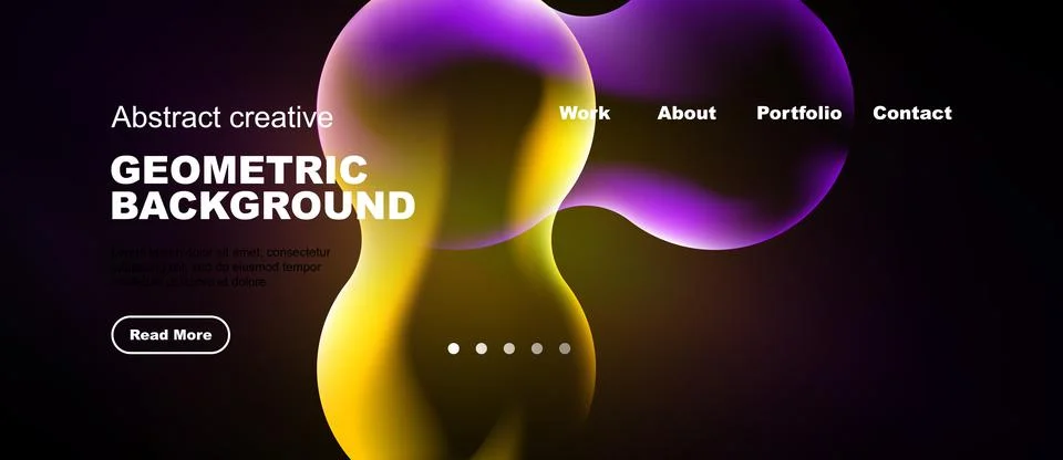 Abstract geometric background design. Vibrant purple, yellow hues dominate 库存插图