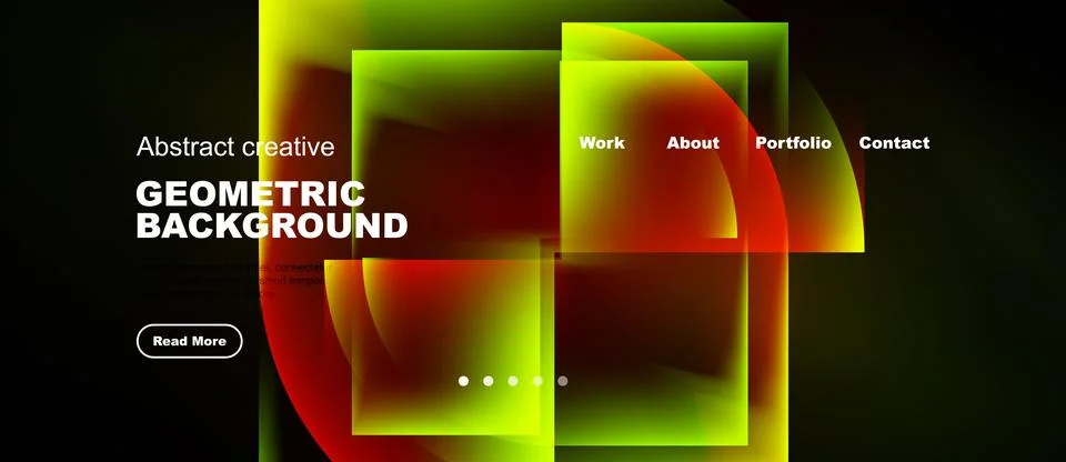 Abstract geometric background design. Vibrant colors, layered shapes, navig.. Stock Illustration