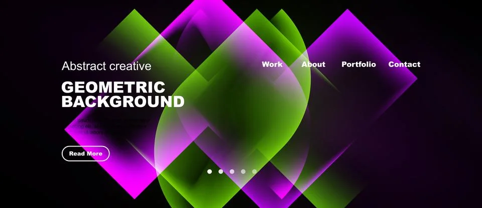 Abstract geometric background design. Vibrant colors, gradients, shapes creat Stock Illustration