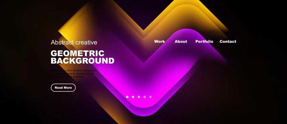 Abstract geometric background design. Vibrant colors blend, creating dynamic Ilustração Stock