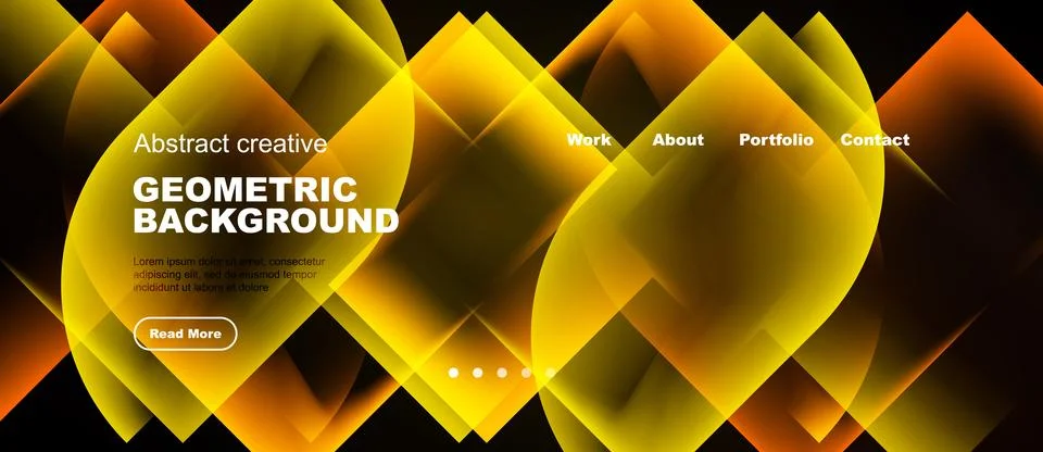 Abstract geometric background design. Vibrant orange, yellow hues create dy.. Stockillustratie