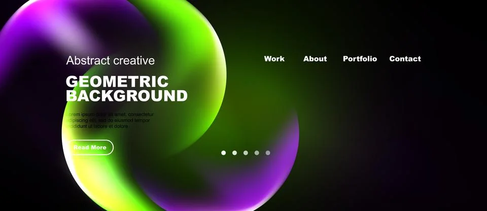 Abstract geometric background design. Vibrant colors blend, creating modern Stock Illustration