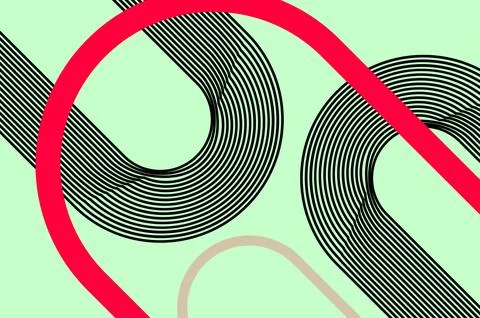 Abstract geometric background with diagonal lines and shapes. Vector illust.. 스톡 일러스트