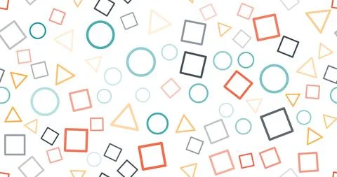 Abstract geometric background with different geometric shapes - triangles Stock Illustration