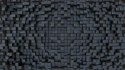 Abstract geometric background. Dynamic cubes in motion. Stock Footage 228321276