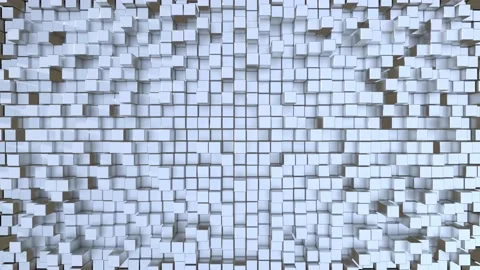 Abstract geometric background. Dynamic cubes in motion. Stock Footage 228321280