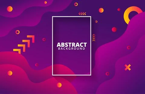 Abstract geometric background with Dynamic gradient shapes Stock Illustration