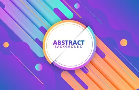 Abstract geometric background with dynamic shapes composition Stock Illustration