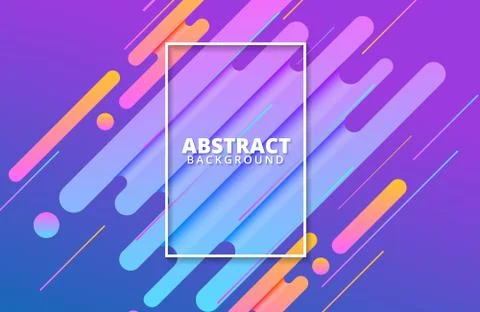 Abstract geometric background with dynamic shapes composition Stock Illustration