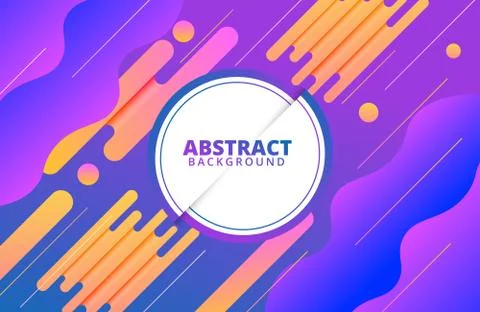 Abstract geometric background. Dynamic shapes composition Stock Illustration
