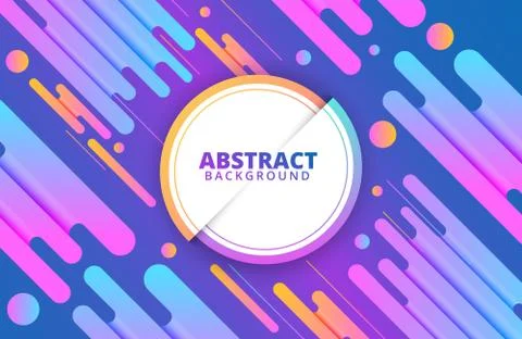 Abstract geometric background. Dynamic shapes composition Stock Illustration