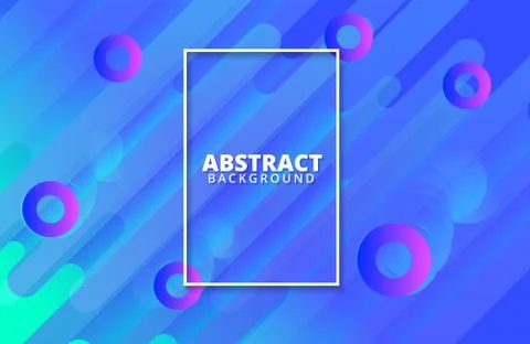 Abstract geometric background. Dynamic shapes composition Stock Illustration