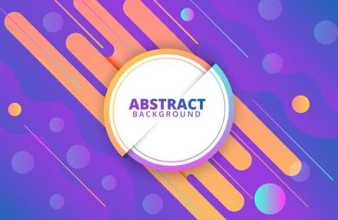 Abstract geometric background. Dynamic shapes composition Stock Illustration