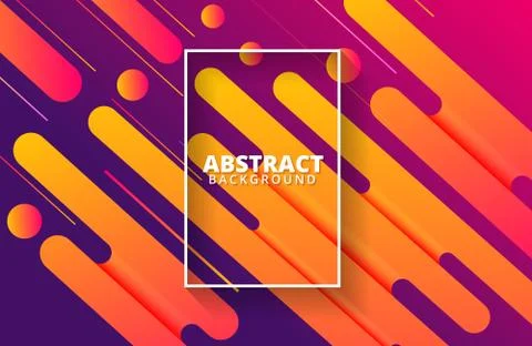 Abstract geometric background. Dynamic shapes composition. Background templat Stock Illustration