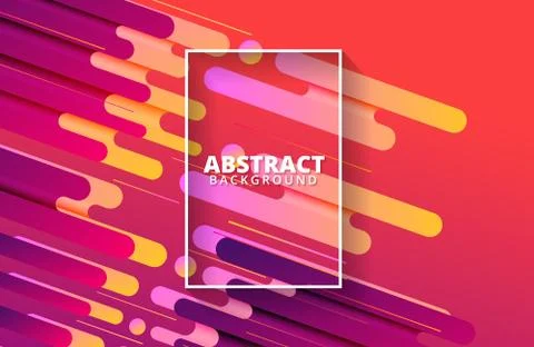 Abstract geometric background. Dynamic shapes composition Stock Illustration