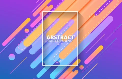 Abstract geometric background. Dynamic shapes composition Stock Illustration