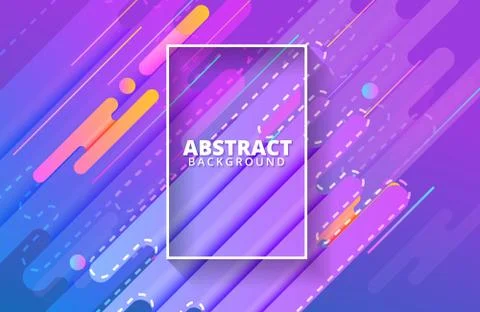 Abstract geometric background. Dynamic shapes composition Stock Illustration