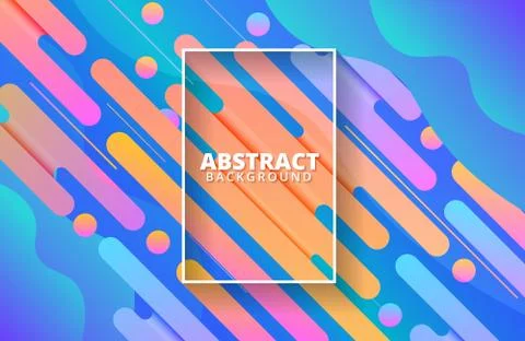 Abstract geometric background. Dynamic shapes composition Stock Illustration