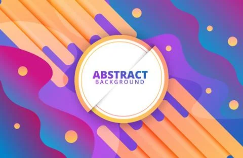 Abstract geometric background. Dynamic shapes composition Stock Illustration