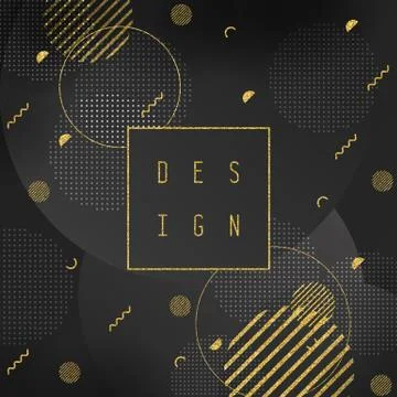 Abstract geometric background. Dynamic shapes composition. Stock Illustration