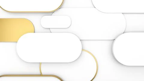 Abstract geometric background Elegant white and gold curved square Use in g.. Stock Photos