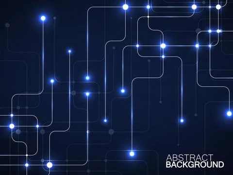 Abstract geometric background of engineering drawing. Technological wallpaper Illustrazione stock