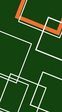 Abstract geometric background features deep green fields with crisp white l.. 스톡 일러스트