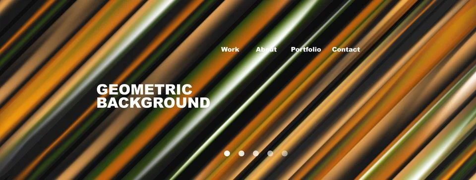 Abstract geometric background features diagonal lines, warm colors, website Stock Illustration