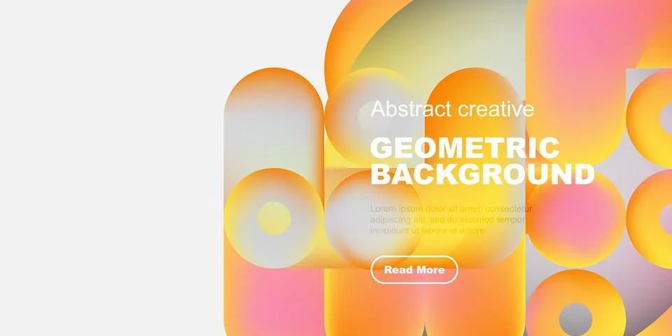 Abstract geometric background features vibrant orange, yellow hues. Text invites 스톡 일러스트