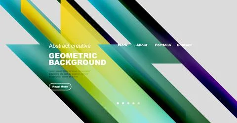 Abstract geometric background features vibrant diagonal lines, text elements, 스톡 일러스트