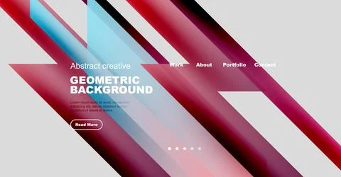 Abstract geometric background features vibrant diagonal lines. Text overlays Stock Illustration