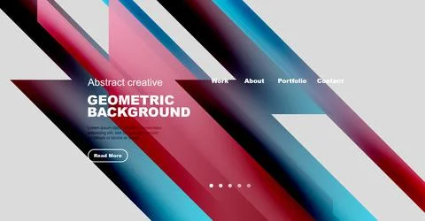 Abstract geometric background features vibrant diagonal lines. Text elements Stock Illustration