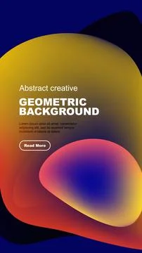 Abstract geometric background features vibrant color gradients. Text sample Stock Illustration