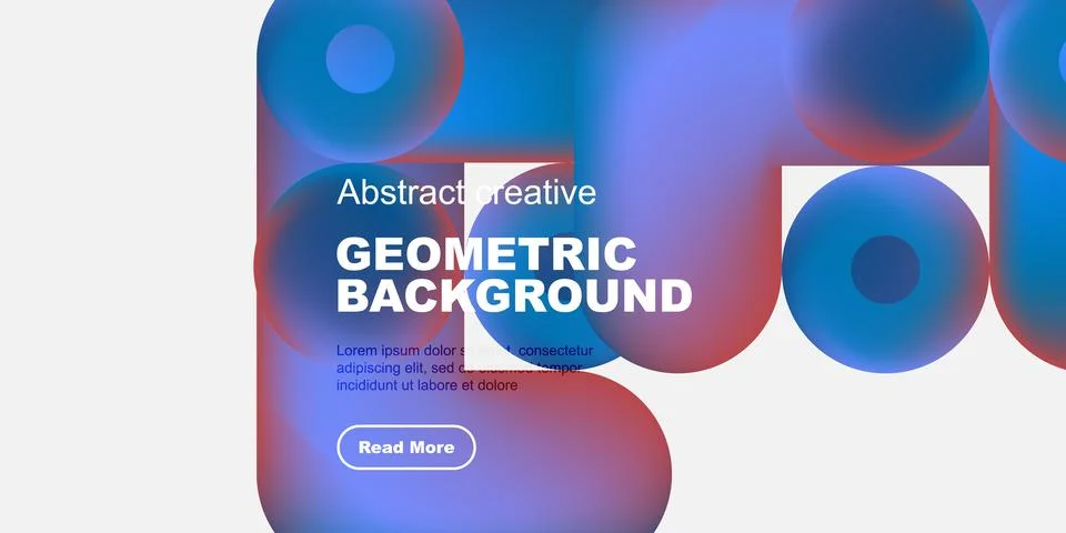 Abstract geometric background features vibrant blue, purple hues. Text reads 库存插图