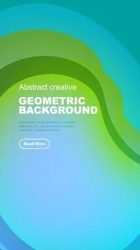 Abstract geometric background features vibrant color gradients. Text sample, Stock Illustration