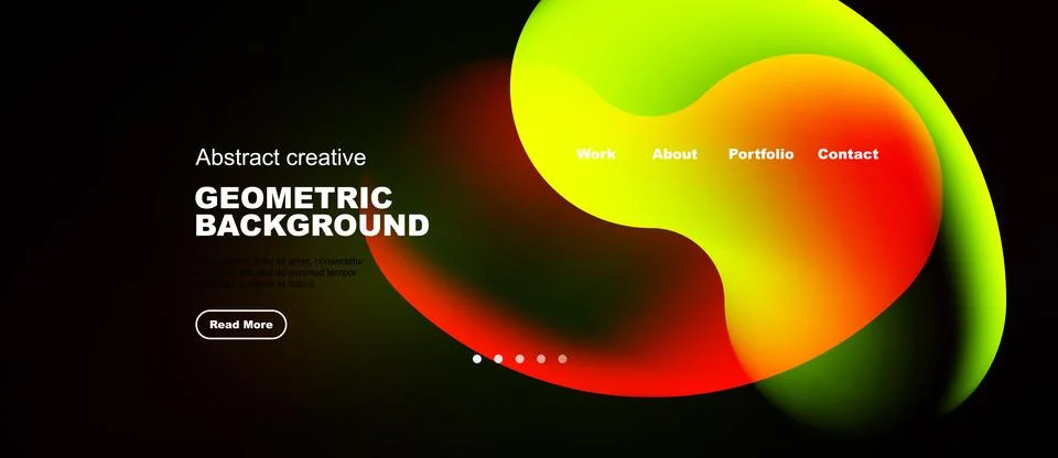 Abstract geometric background features vibrant color gradients. Navigation me Stock Illustration