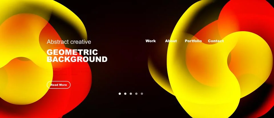Abstract geometric background features vibrant orange, yellow hues. Navigatio Stock Illustration