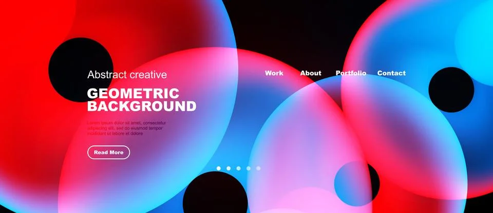 Abstract geometric background features vibrant red, blue hues. Minimalist d.. 스톡 일러스트