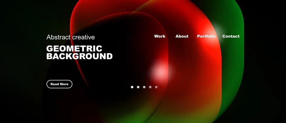 Abstract geometric background features vibrant red, green, blue gradients. 스톡 일러스트