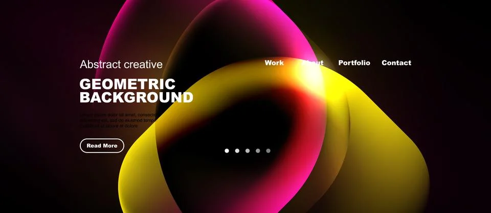 Abstract geometric background features vibrant color gradients. Website 스톡 일러스트