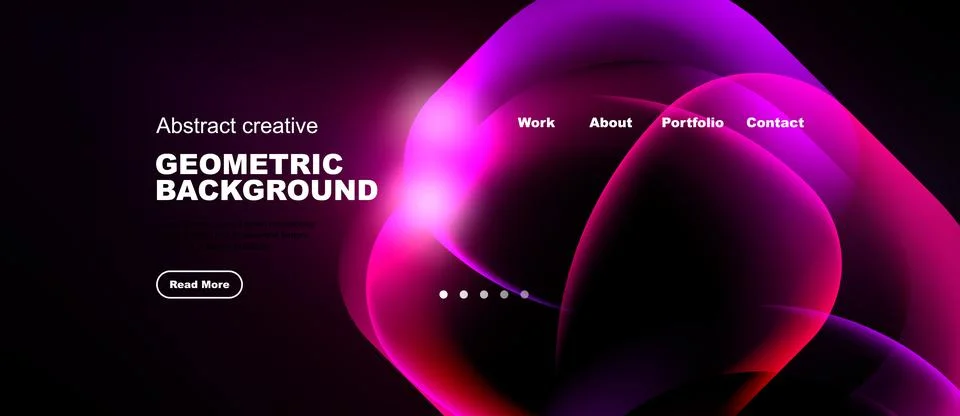 Abstract geometric background features vibrant pink, purple hues. Navigation Stock Illustration