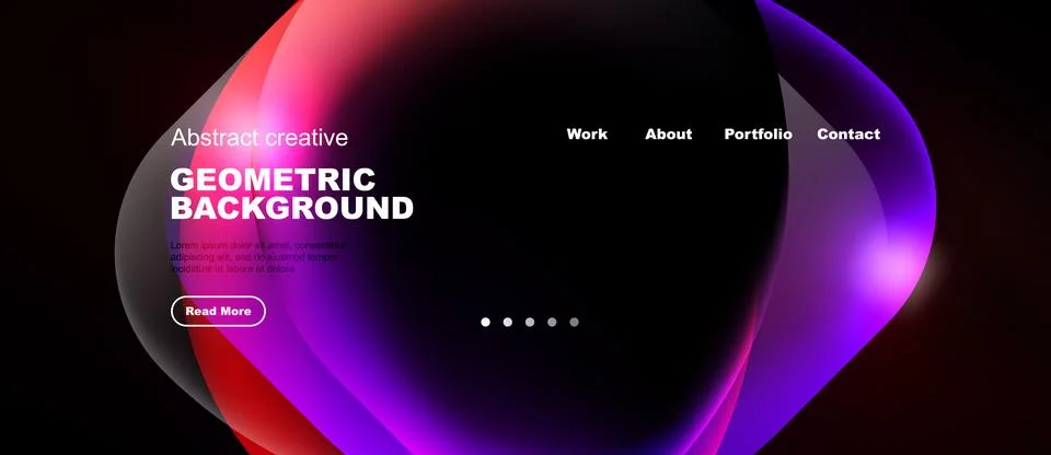 Abstract geometric background features vibrant purple, red hues. Website head 스톡 일러스트